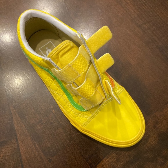 NWOT Vans X Haribo Old Skool V Shoe Yellow patent leather commemorative size 7.5 - Picture 7 of 10